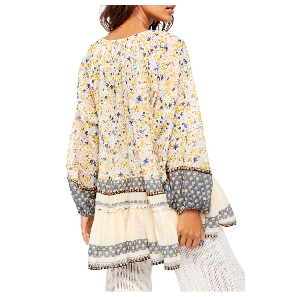 FREE PEOPLE BOHO FLOWY TUNIC SWING MINI DRESS A2C - Picture 3 of 16